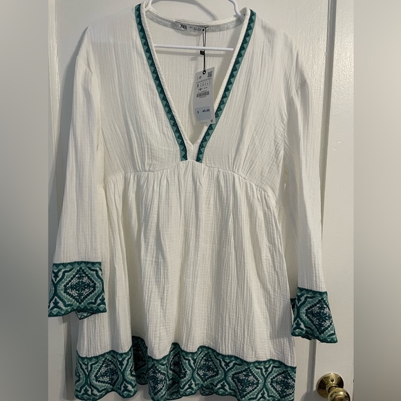 Women| Zara Summer Tunic Dress (White) - Picture 2 of 7